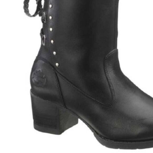 Harley-Davidson Black Leather Women's Moto Boots - Picture 3 of 14